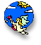 Angel singing over the world
